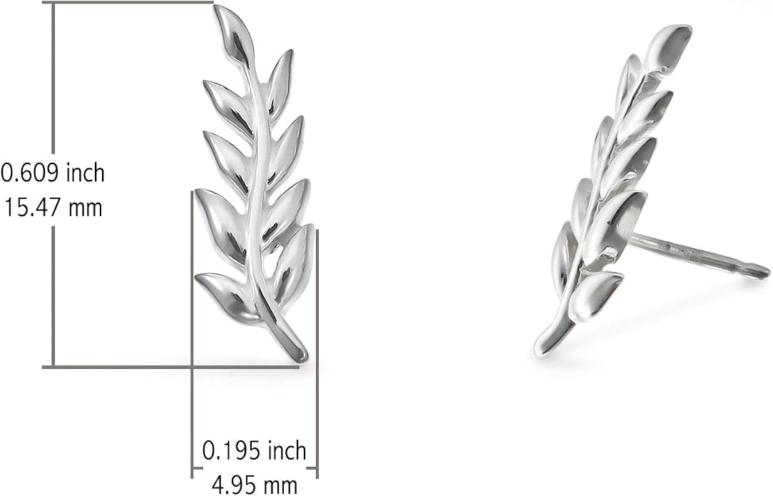 Boma Jewelry Sterling Silver Branch Ear Crawler Earrings