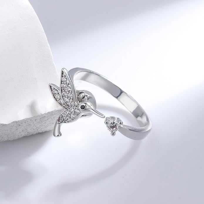 925 Sterling Silver Ring Minimalist Adjustable Rings Band Handmade Rings for Women Girls