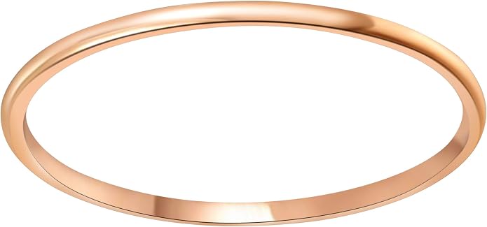 CROWNAL 1mm 2mm 3mm 4mm 5mm 6mm 7mm 8mm Tungsten White/Yellow Gold/Rose Gold Plated Wedding Band Ring Men Women Plain Dome Polished Comfort Fit
