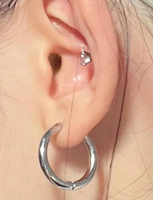 20G-2G Surgical Steel Hinged Clicker Septum Nose Rings Gauges Earrings Seamless Hoops Eyebrow Lip Ring Cliker Helix Tragus Daith Rook Earrings for Women Men