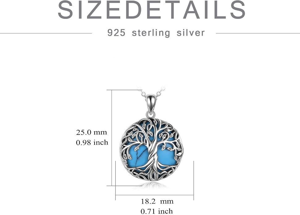 WINNICACA Tree of Life Gifts for Women 925 Sterling Silver Tree of Life Celtic Pendant Necklace Family Irish Jewelry Gifts for Women Wife Girlfriend Anniversary Birthday Gift