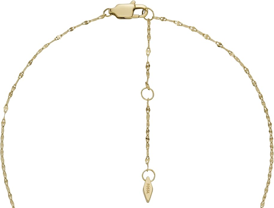 Fossil Women's Gold-Tone Stainless Steel Pendant Chain Necklace for Women