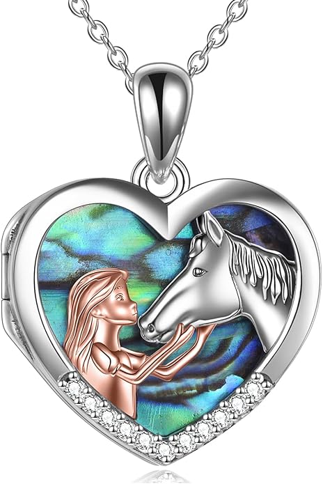 YFN Horse Pendant Necklace Sterling Silver Women with Horse Gift for Women