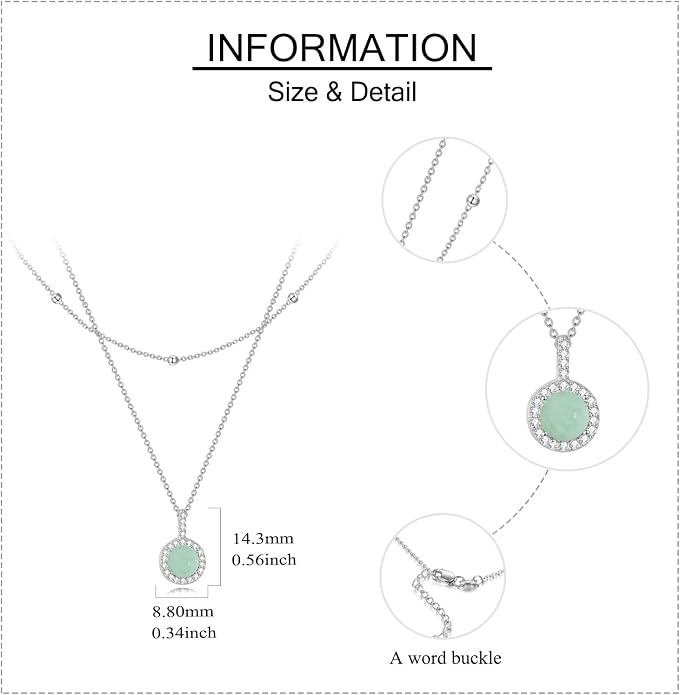 MONGAS Tree of Life/Infinity Cross/Lock and Key/Lotus/Hamsa/Horse/Strawberry/Opal/Lariat/Dragonfly/Heart/Violin Layered Necklace Sterling Silver for Women