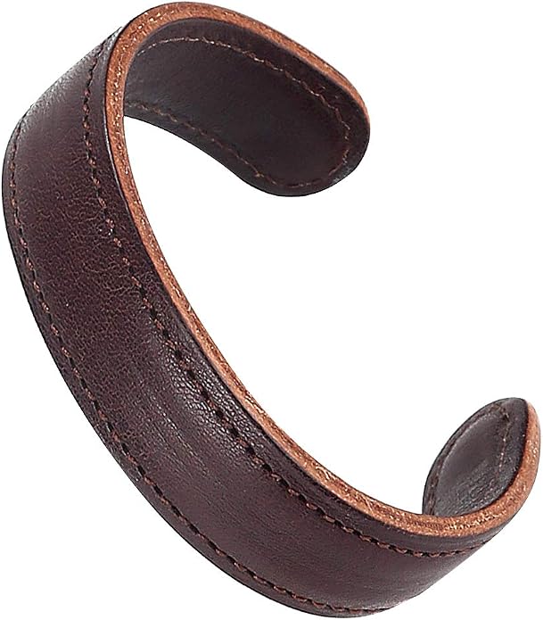Mens Genuine Leather Bracelet - Handmade Adjustable Leather Cuff Bracelet punk Style leather wrap Wristband for Men