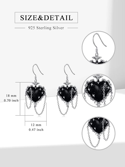 Animal/Leaf/Gothic Dangle Earrings 925 Sterling Silver Animal/Leaf/Gothic Dangle Drop Earrings Easter/Halloween/Christmas Jewelry Gifts for Women Her