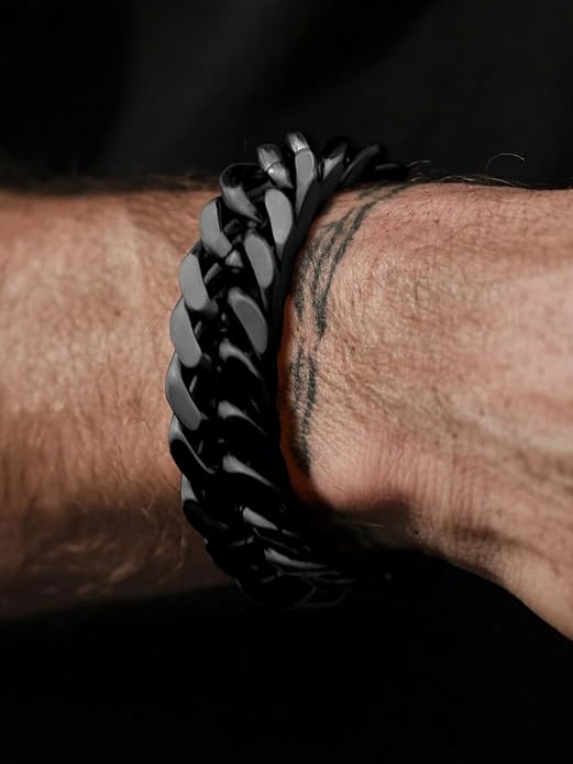 Supcare Unique Anniversary Birthday Valentines Fathers Day Stainless Steel Cuban Link Bracelets for Men Him, To My Man Dad Husband Love Always Remember Wrist Chain Bracelet Jewelry Gifts