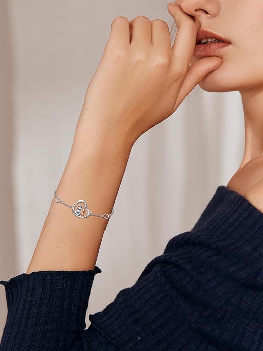 Ankle/Bracelet for Women Sterling Silver Sea Turtle/Butterfly/Mustard Seed/Sister/Sunflower/Elephant Gifts for Birthday Summer Beach Jewelry for Mom Wife Daughter Friend