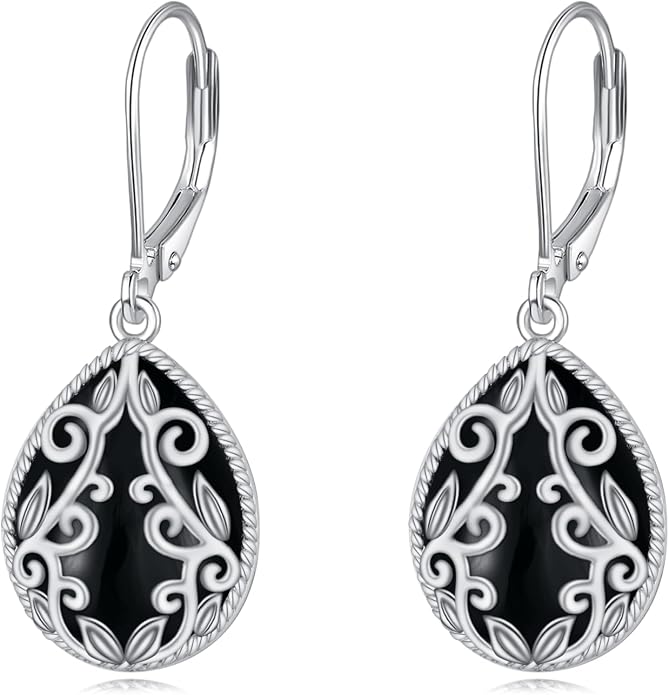 Teardrop Earrings Sterling Silver Filigree Irish Celtic Teardrop Drop Earrings Jewelry Gifts For Women