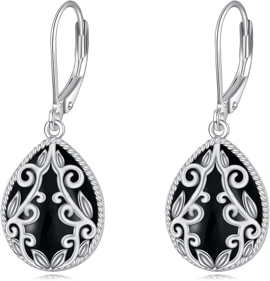Teardrop Earrings Sterling Silver Filigree Irish Celtic Teardrop Drop Earrings Jewelry Gifts For Women