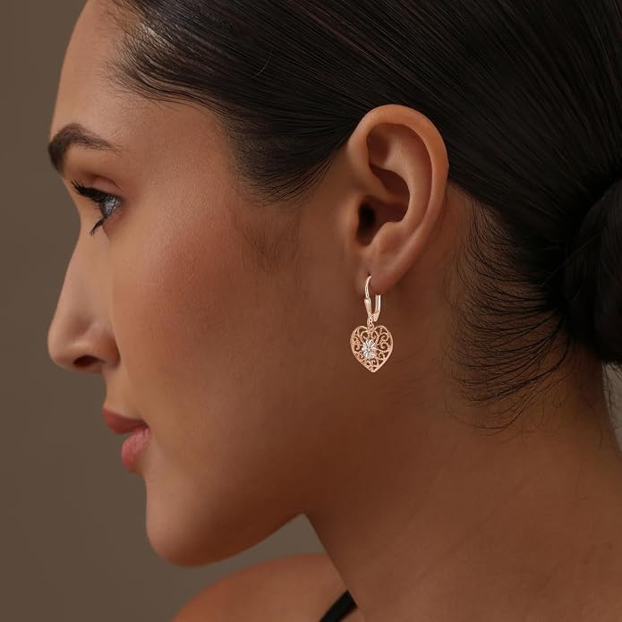LeCalla 925 Sterling Silver Leverback Drop Earrings | Lightweight Italian Teardrop Dangle Earring for Women