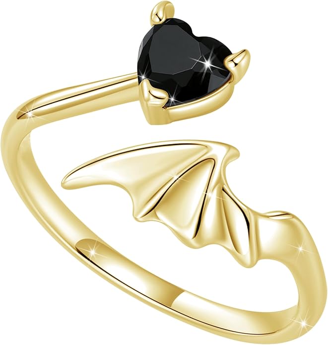 Adjustable Koi Fish Smake Dachshund Kitten Cat Hummingbird leaf Dragon Stackable Rings Lucky Protection Gold Adjustable Animal Themed Fortune Protection Ring Good Luck Statement Jewelry Women Grandma Mom Daughter