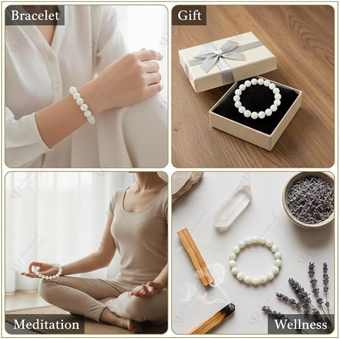 Arihant Gems And Jewels Reiki/Yoga Healing Crystal Stretchable Bracelet,100% Natural And Certified, Astrological Gemstone, Unisex Both For Men & Women - (8 Mm)
