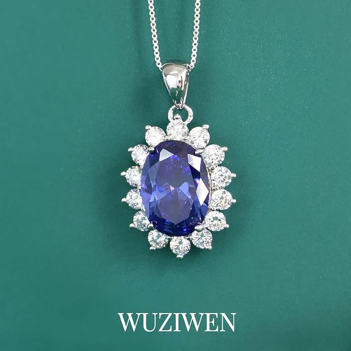 Wuziwen 925 Sterling Silver Princess Diana Kate Middleton Pendant Necklace for Women Jewelry Gift for Her