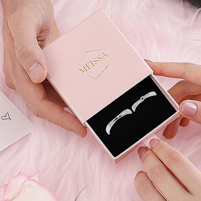 Meissa 925 Sterling Silver Celtic Knot Ring for Couples 2 Pcs Couple Rings Handmade Matching Promise Rings Rings Size Adjustable Bridal Jewelry