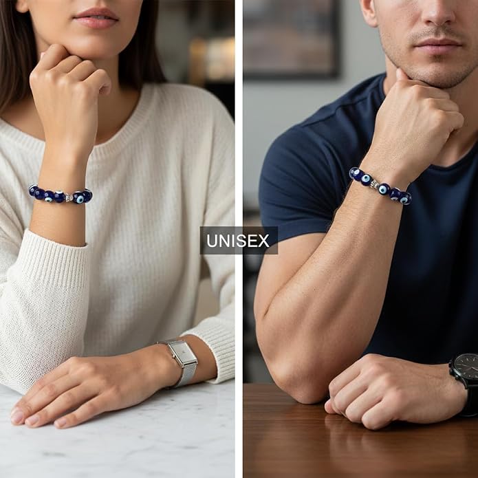Arihant Gems And Jewels Reiki/Yoga Healing Crystal Stretchable Bracelet,100% Natural And Certified, Astrological Gemstone, Unisex Both For Men & Women - (8 Mm)