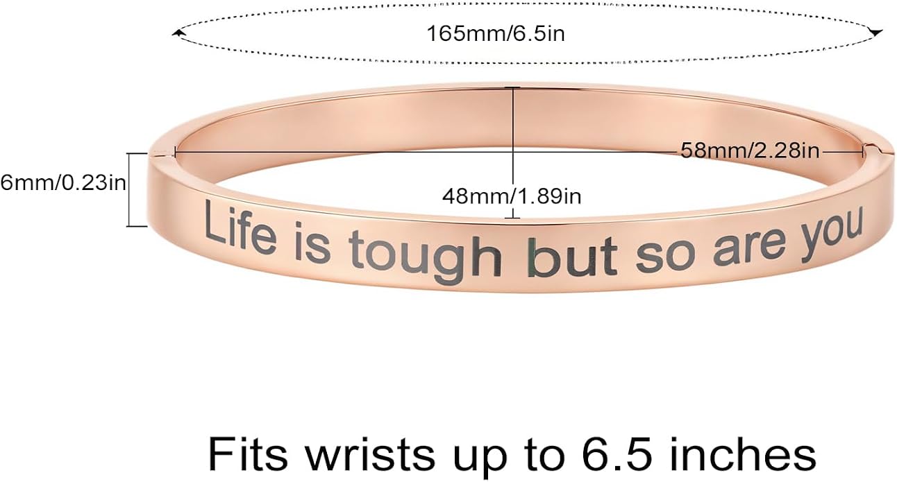 Inspirational Christian Bracelet for Women, Oval Engraved Bible Verse Love Bangle Cuff, Faith Scripture Jewelry, Religious Encouragement Gift for Mom Daughter Sister Friend