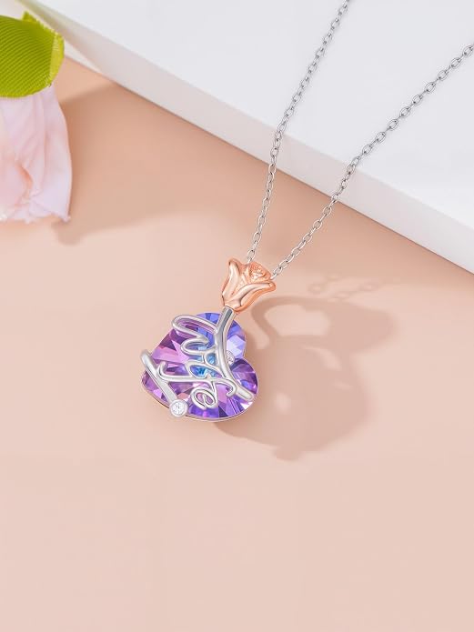 Midari Ocean Necklace 925 Sterling Silver Flamingo Mama Bear Dolphin Penguin Sea Turtle Axolotl Desert Cactus Nautical Rudder Tropical Palm Compass Wave Pendant Boho Jewelry Gifts for Women Men