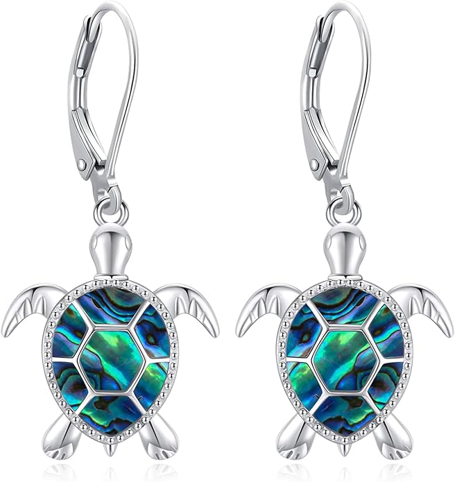 Tree of Life/Cat/Turtle/Butterfly/Flower/Celtic/Turquoise/Moonstone Dangle Earrings for Women Sterling Silver Cute Animals Drop Earrings Jewelry Gifts
