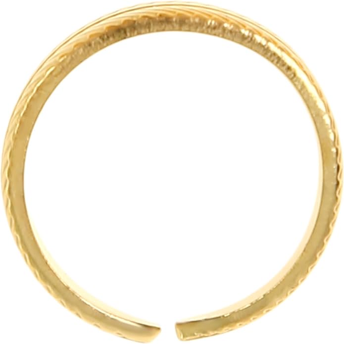 Made by Nami Stainless Steel Gold Adjustable Rings for Women Stackable Chunky Gold Rings for Women