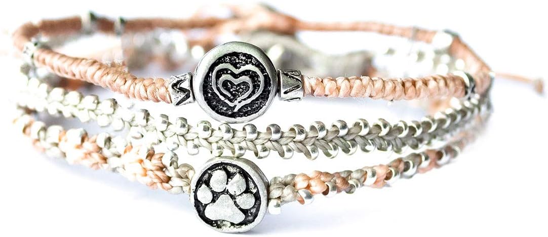 Wakami Boho Charm Bracelet Stack | Braided Beaded Stackable Bracelets for Women | Waterproof Fair Trade Handmade Boho Jewelry for Women and Men