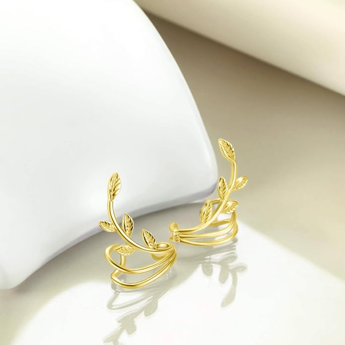 POPLYKE 925 Sterling Silver Ear Cuff Earrings for Women Climber Earrings No Piercing Jewelry Gift for Women