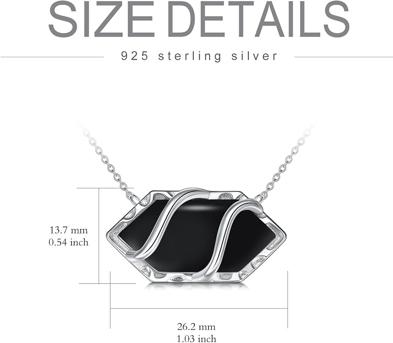 HPQQ Teardrop Necklace 925 Sterling Silver Filigree Gemstone Pendant Necklace Fine Jewelry Birthday Mother's Day Gifts for Women Her Mom