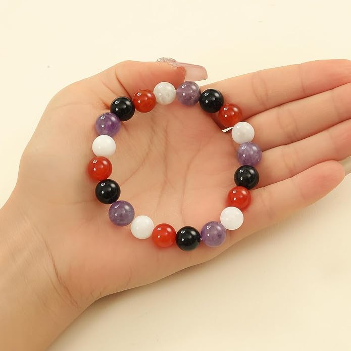Crystal Vibe - Healing Crystal Bracelet for Women & Men | Natural Gemstone Bead Bracelet | Adjustable Handmade Energy Stone Bracelet | Bracelet for Meditation, Yoga & Daily Wear | Multiple Types