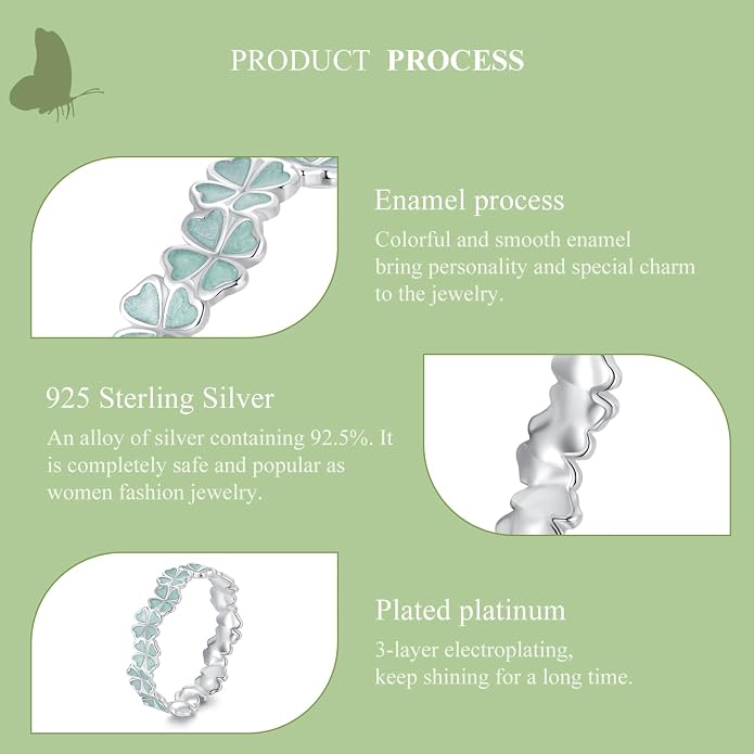 MUNDELL 925 Sterling Silver Dainty Daisy Rings Blue Flower Finger Rings for Women Stacking Promise Rings Fine Jewelry