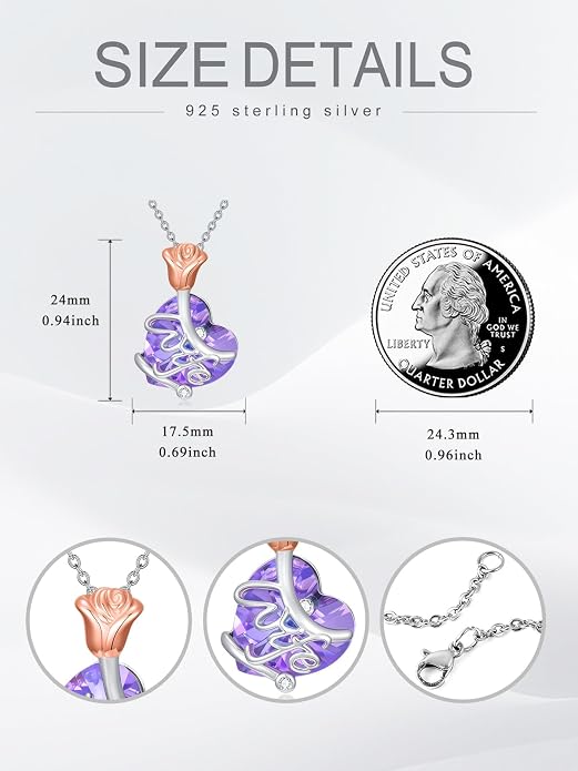 Midari Ocean Necklace 925 Sterling Silver Flamingo Mama Bear Dolphin Penguin Sea Turtle Axolotl Desert Cactus Nautical Rudder Tropical Palm Compass Wave Pendant Boho Jewelry Gifts for Women Men