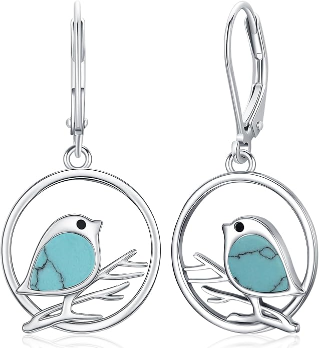 Aniu Tree of Life Earrings for Women Turquoise Malachite Teardrop Dangle Earrings for Women Sterling Silver Anniversary Birthday Drop Dangle Earrings Jewelry Gifts