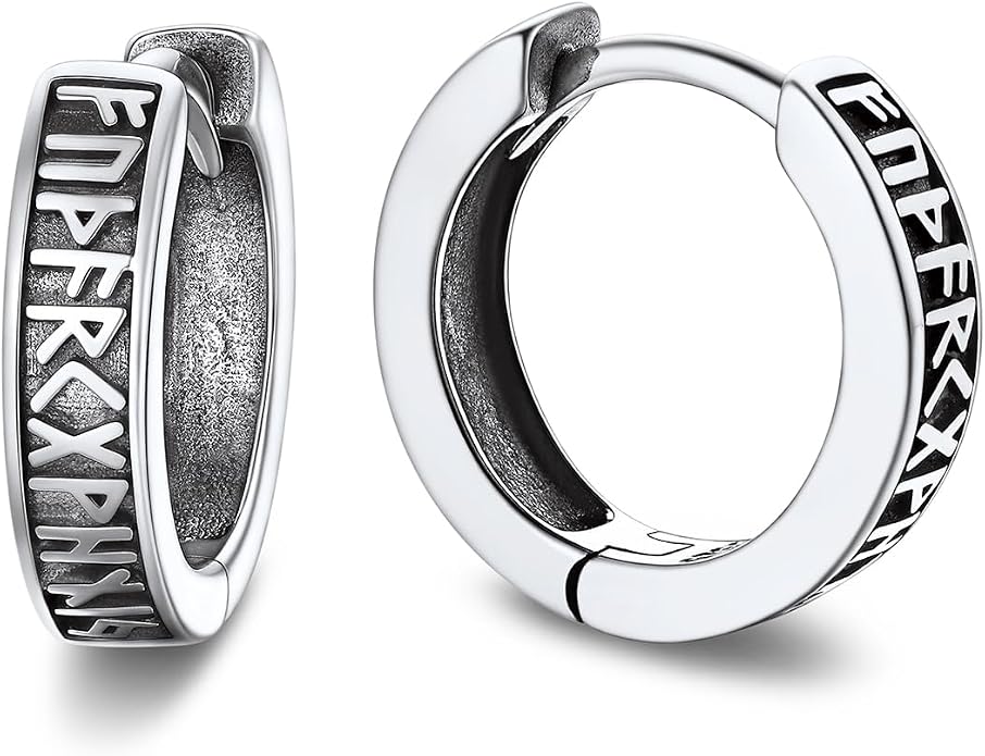Bandmax 925 Sterling Silver Black Huggie Hoop Earrings 10mm Small Hypoallergenic Cartilage Piercing Jewelry for Women Men Gift
