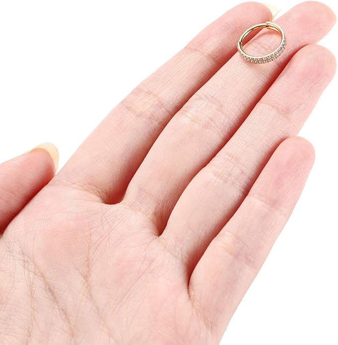 316L Surgical Steel Septum Clicker Ring Nose Ring Hoop Sleeper Hoop Earring Helix Rook Conch Cartilage Daith Tragus Earrings Lobe Nose Piercing Jewelry for Women