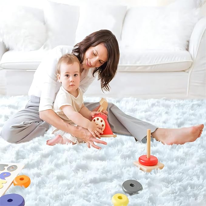 White Fluffy Rug Bedroom 3x5 - Soft Small Carpet for Bedside | Cloud-Soft Underfoot - Microfiber Shag Pile Feels Like Bare Feet On Cotton - Perfect Beside Your Bed Every Morning