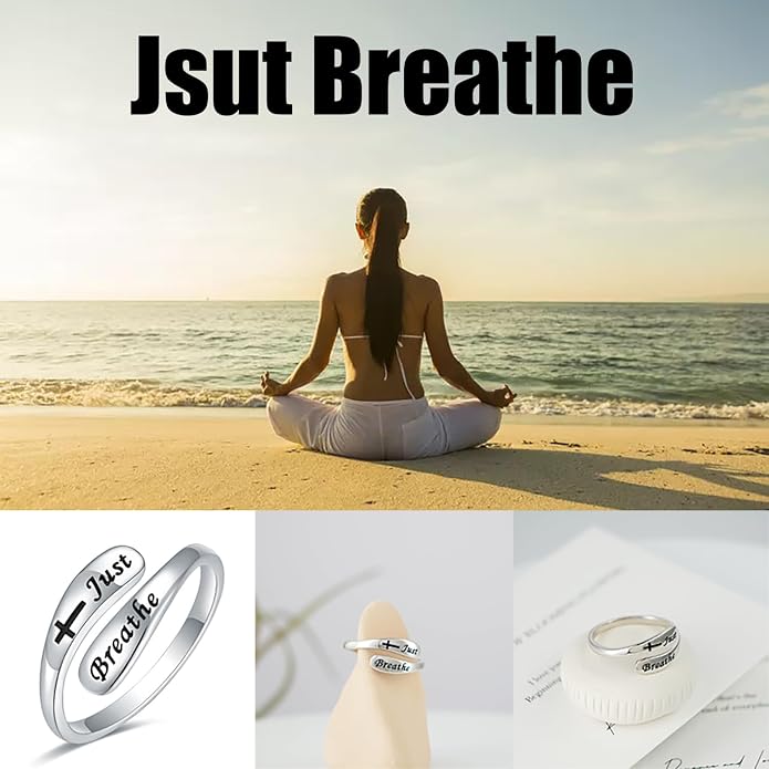 925 Sterling Silver Inspirational Adjustable Rings - Personality Encouragement Jewelry Gift For Women