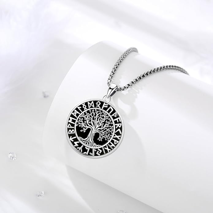 Sterling Silver Tree of Life Necklace for Women Oval Family Tree Necklace Abalone Shell Moonstone Pendant Mother Day Necklace for Mom Tree of Life Jewelry