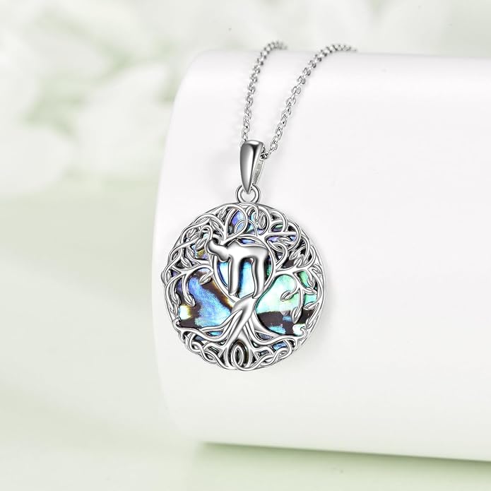 YFN Tree of Life Necklace Sterling Silver Celtic Knot Tree Pendant Jewelry Gifts for Women Men