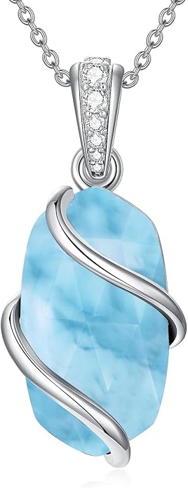 HPQQ Necklace for Women 925 Sterling Silver Dainty Gemstone Pendant Fine Jewelry Birthday Mothers Day Gifts for Mom Wife Her