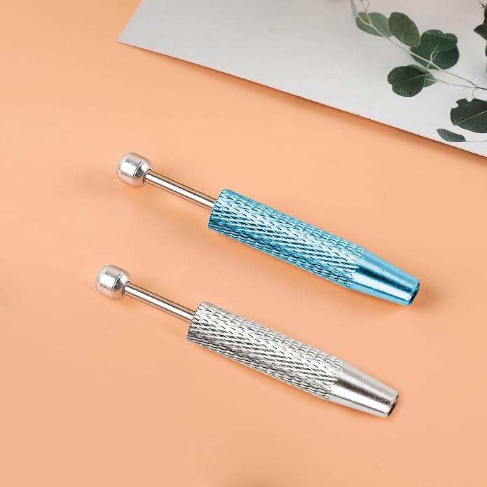 ONESING 2Pcs Piercing Ball Grabber Tool for Changing Jewelry, Stianless Steel Flat Back Earring Applicator Internally Threaded Push Pin Piercing Grabber Tool, Anti Slip 4 Claw Gem Ball Grabber Tool