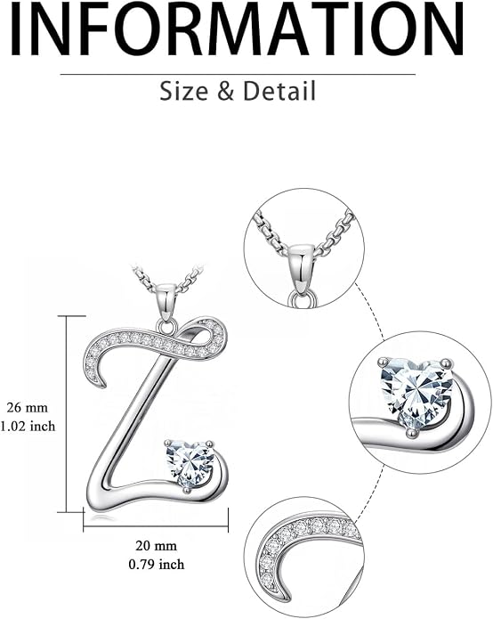 Birthday Gifts for Women Alphabet A to Z Initial Birthstone Pendant Necklaces for Women - 18k White Gold Plated Personalized Name Jewelry Anniversary Graduation Gifts for Wife Her Daughter Girlfriend(with Gift Box)