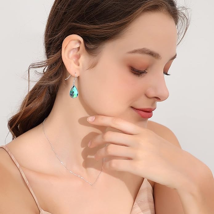 S925 Sterling Silver Vertical Drop Dangle Earrings Gift for Women Teenage