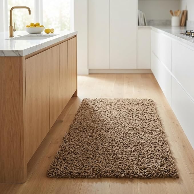 Unique Loom Solid Shag Collection Area Rug (2' 2" x 3' 1" Rectangle, Sandy Brown)