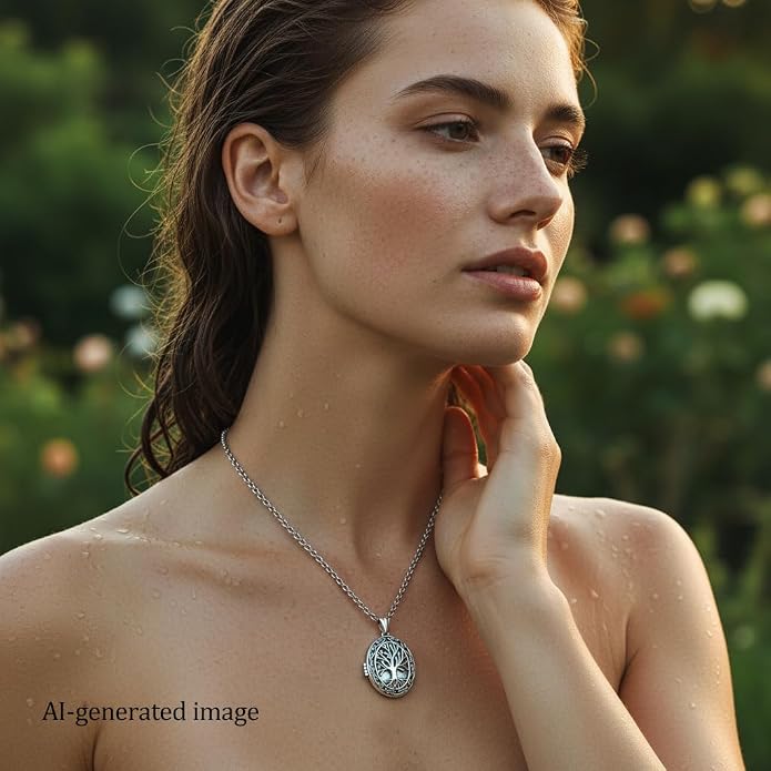 925 Sterling Silver Necklace for Men Women, Birthday Keepsake Jewelry Gifts for Mom Dad Friend