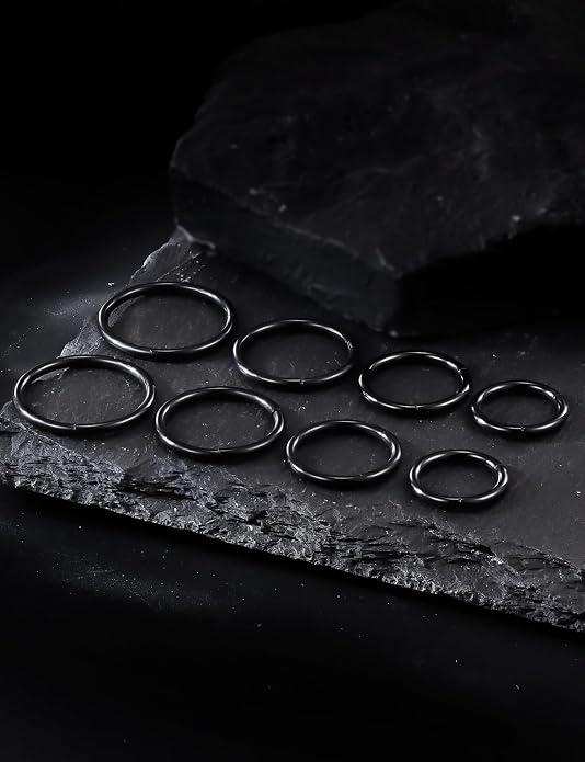 20G 18G 16G 14G 12G 10G 8G 6G Nose Rings Hoops 316l Surgical Steel Clicker Septum Lip Ring Tragus Helix Daith Rook Conch Snug Cartilage Lobe Earrings Hoop Piercing Jewelry For Women Men