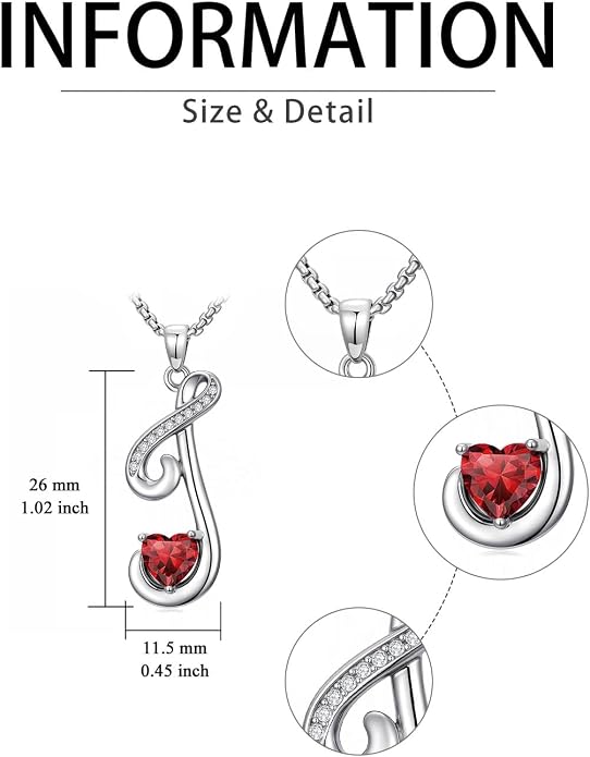 Birthday Gifts for Women Alphabet A to Z Initial Birthstone Pendant Necklaces for Women - 18k White Gold Plated Personalized Name Jewelry Anniversary Graduation Gifts for Wife Her Daughter Girlfriend(with Gift Box)