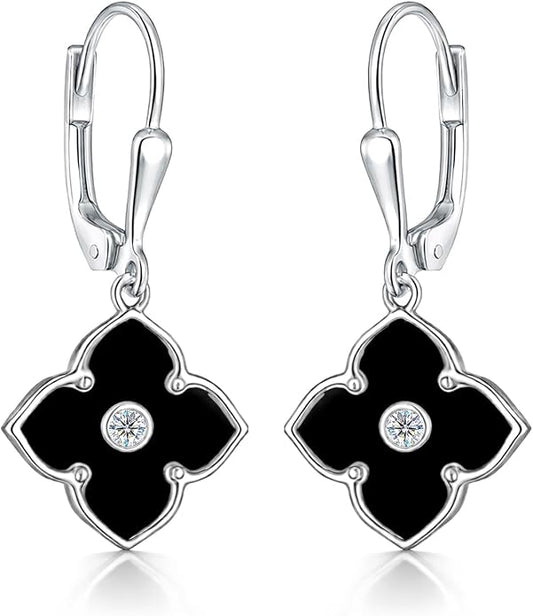 LeCalla Women's Drop & Dangle Earrings | 925 Sterling Silver Leverback Earrings | Lightweight Teardrop Lever Back Drop Dangle Earring for Women