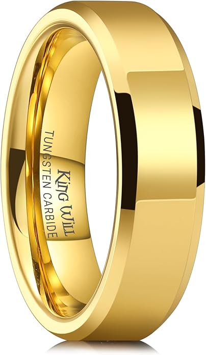 King Will BASIC Men Women 4mm/5mm/6mm/7mm/8mm Titanium Rings Polished Wedding Band Engagement Anniversary Band Comfort Fit