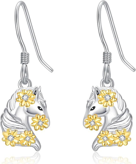Dreamboat Cute Animal Dangle Drop Earrings for Women 925 Sterling Silver Hypoallergenic Animals Hook Earring Birthday Party Jewelry Gifts for Sensitive Ears