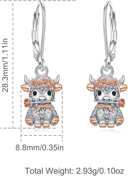 Vito 925 Sterling Silver Teardrop Earrings for Women, Moonstone Turquoise Drop Dangle Earrings Cat Snake Turtle Tree of Life Leverback Earrings Boho Jewelry Gift for Mom Wife