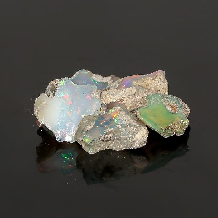 5pcs, Wholesale Raw Natural Gemstones and Crystals, Assorted Rough Stones, Bulk Loose Rock Supplies, DIY Crafts-Jewelry Making, Wire Wrapping, Gem Collection